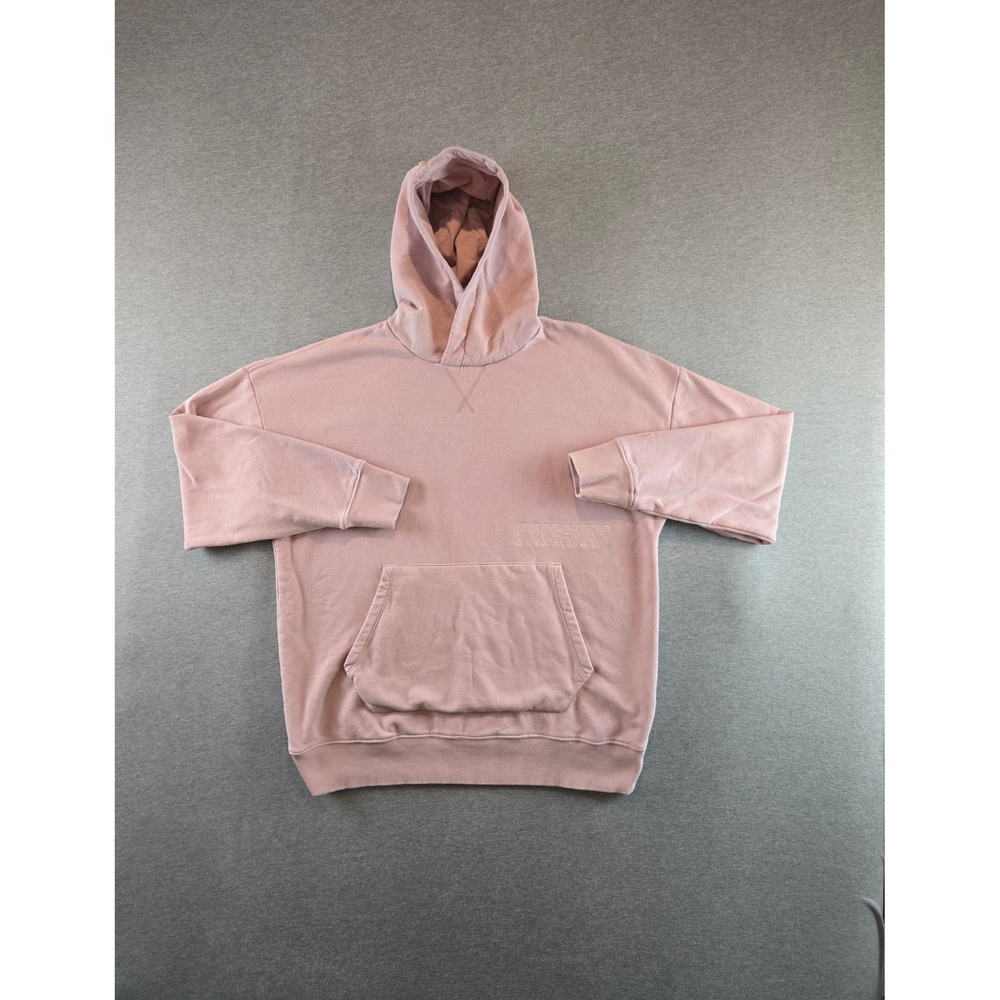 Gymshark Reset Hoodie Unisex‎ Medium Pink Oversized Embossed Spellout Pullover
